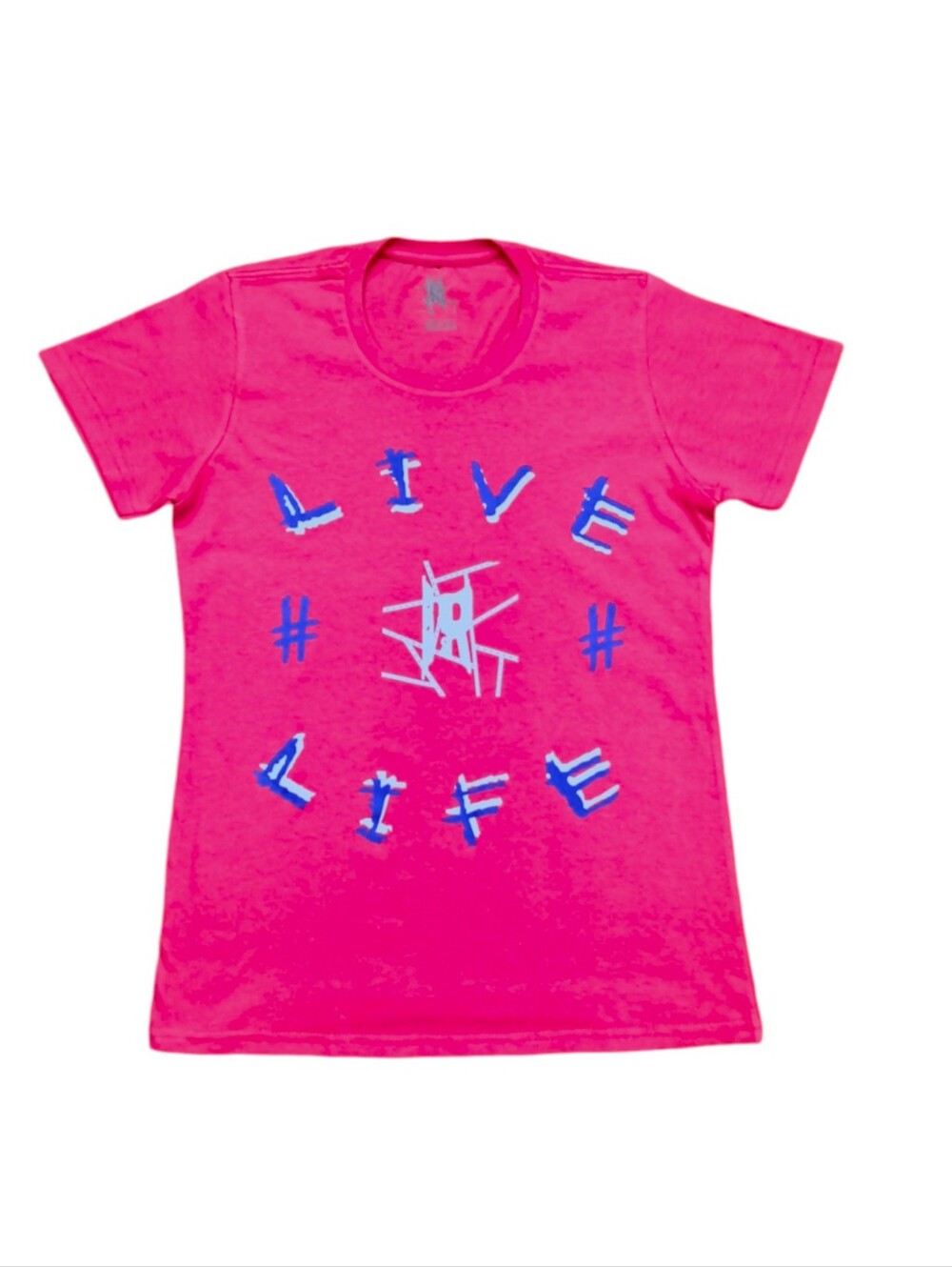 Women's Live Life Graphic Tee - Hot Pink
